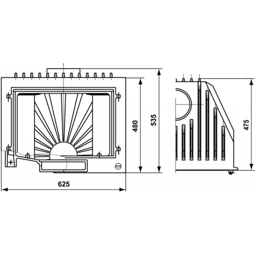 Каминная топка Tarnava Universal Retro Бронза 14_1 Каминная топка Tarnava Universal Retro Бронза 14_1