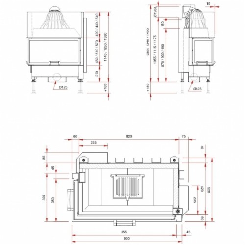 Каминная топка Schmid Ekko L/R 8445 h_1 Каминная топка Schmid Ekko L/R 8445 h_1