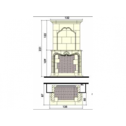 Каминная облицовка Chazelles Plessis_1 Каминная облицовка Chazelles Plessis_1