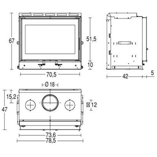 Каминная топка Piazzetta MC 70/51_1 Каминная топка Piazzetta MC 70/51_1