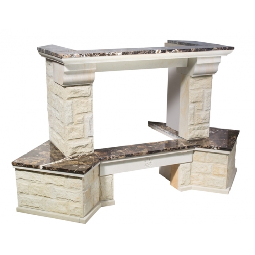 Каминная облицовка MadeIra Crocus Emperador Gold_2 Каминная облицовка MadeIra Crocus Emperador Gold_2