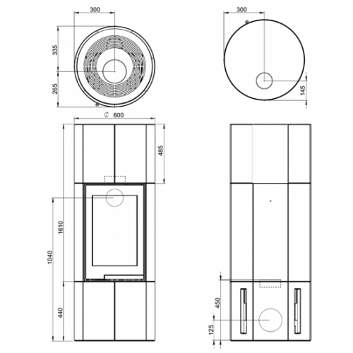 Каминная облицовка Nordpeis Ronda с топкой S26R_1 Каминная облицовка Nordpeis Ronda с топкой S26R_1