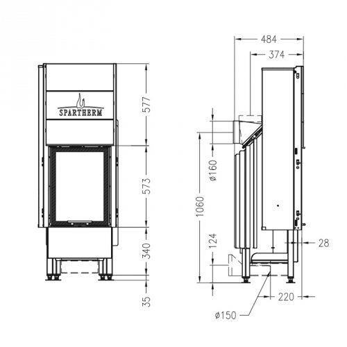Каминная топка Spartherm Mini R1Vh 4S_1 Каминная топка Spartherm Mini R1Vh 4S_1