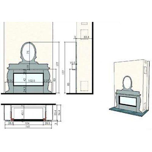Каминная Облицовка  Chazelles Louise_1 Каминная Облицовка  Chazelles Louise_1