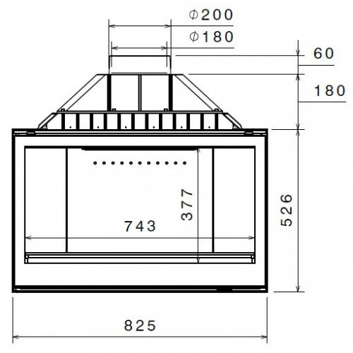 Каминная топка Liseo L9 R, стекло справа_1 Каминная топка Liseo L9 R, стекло справа_1