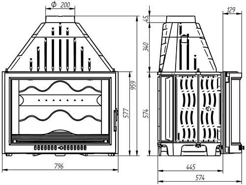 Каминная топка Ferlux Panoramic 810_1 Каминная топка Ferlux Panoramic 810_1