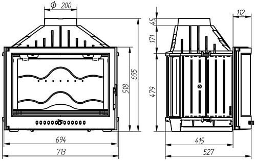 Каминная топка Ferlux 710_1 Каминная топка Ferlux 710_1