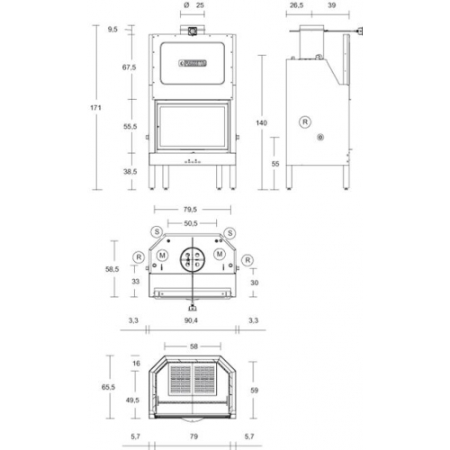Каминная топка Piazzetta MT 361 VC_1 Каминная топка Piazzetta MT 361 VC_1