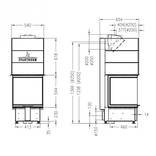 Каминная топка Spartherm Arte U-50h 4S_2 Каминная топка Spartherm Arte U-50h 4S_2