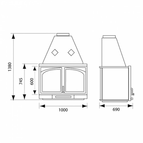 Каминная топка Hergom H05 Classic_3 Каминная топка Hergom H05 Classic_3