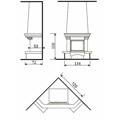 Каминная облицовка Andalusia Nadine_2 Каминная облицовка Andalusia Nadine_2
