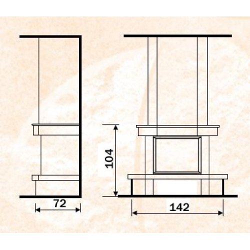Каминная облицовка Andalusia Angelina_1 Каминная облицовка Andalusia Angelina_1