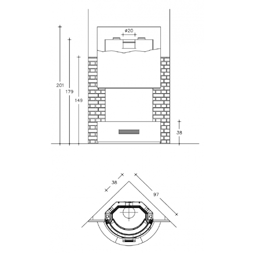 Каминная облицовка Piazzetta Cervia_1 Каминная облицовка Piazzetta Cervia_1