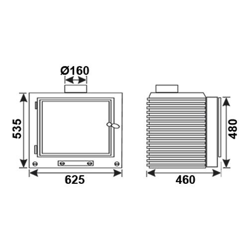 Каминная топка Tarnava Universal Prestige II 14 кВт_1 Каминная топка Tarnava Universal Prestige II 14 кВт_1