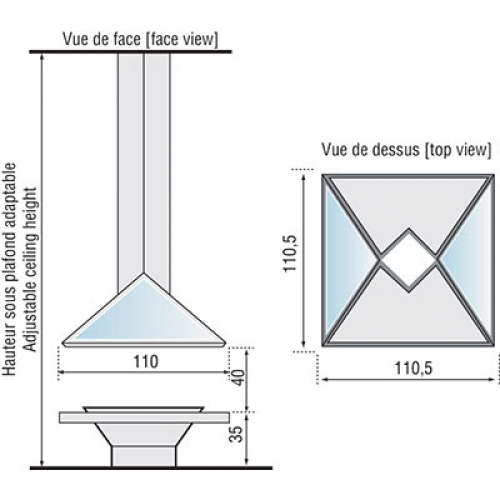 Камин JC Bordelet Amilia 996 (центральный, с открытым очагом)_1 Камин JC Bordelet Amilia 996 (центральный, с открытым очагом)_1