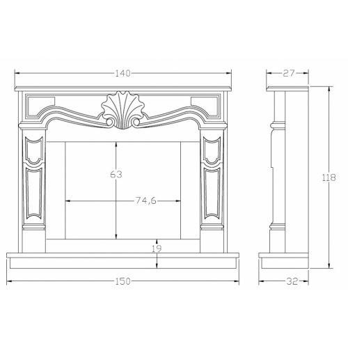Портал для камина Carmona CM-37_1 Портал для камина Carmona CM-37_1