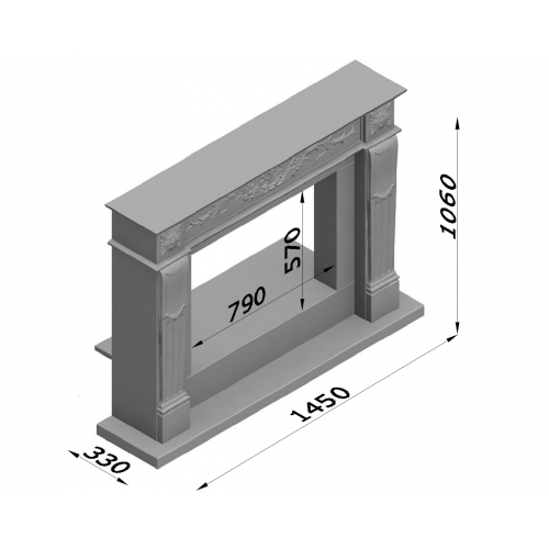 Каминная облицовка Glivi Рим_1 Каминная облицовка Glivi Рим_1