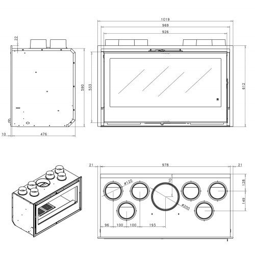 Каминная топка Rocal RCr 100 Graffiti_1 Каминная топка Rocal RCr 100 Graffiti_1
