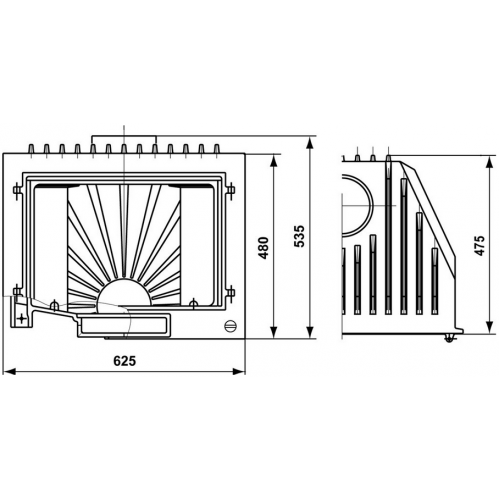 Каминная топка Tarnava Universal Retro 14_1 Каминная топка Tarnava Universal Retro 14_1