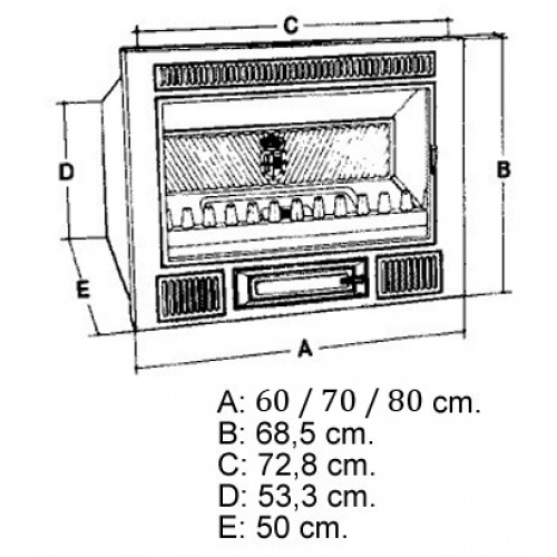 Каминная топка Hergom C-3/80_1 Каминная топка Hergom C-3/80_1