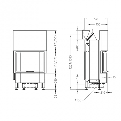 Каминная топка Spartherm Speedy Kh_2 Каминная топка Spartherm Speedy Kh_2
