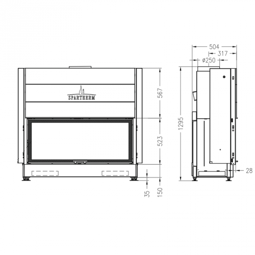 Каминная топка Spartherm Varia B120h 4S_1 Каминная топка Spartherm Varia B120h 4S_1