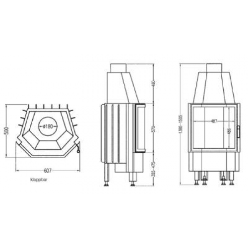 Каминная топка Hark Radiante 800/57 RK WW_1 Каминная топка Hark Radiante 800/57 RK WW_1