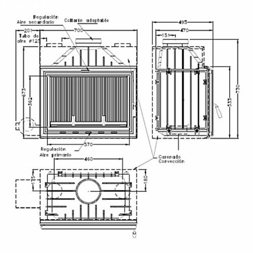 Каминная топка Hergom H03/70 Classic турбо-конвектор_3 Каминная топка Hergom H03/70 Classic турбо-конвектор_3