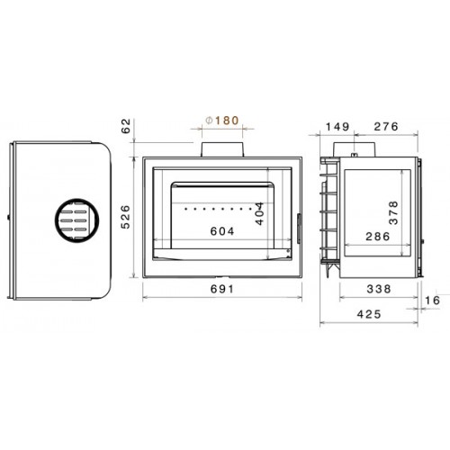 Каминная топка Liseo K7 R_1 Каминная топка Liseo K7 R_1