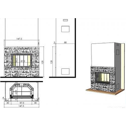 Каминная Облицовка  Chazelles Ramses black_1 Каминная Облицовка  Chazelles Ramses black_1