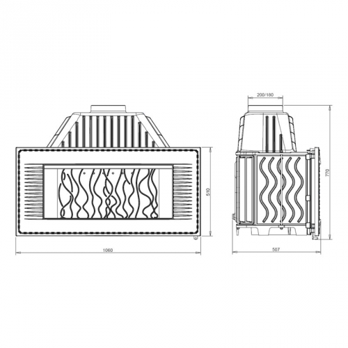 Каминная топка Invicta Decor Cuir 1000 (Куир 1000)_2 Каминная топка Invicta Decor Cuir 1000 (Куир 1000)_2