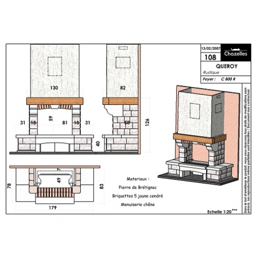 Каминная Облицовка  Chazelles Queroy_1 Каминная Облицовка  Chazelles Queroy_1