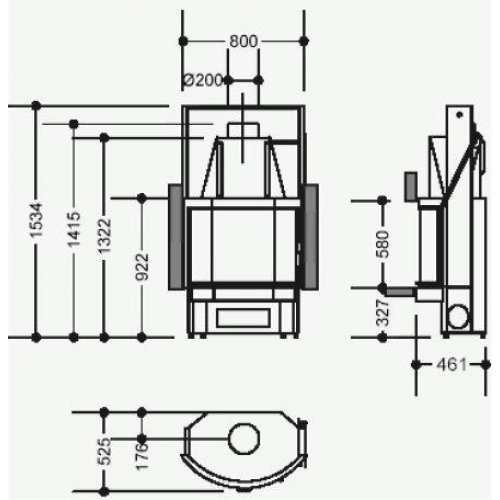 Каминная топка Supra Emeraude 1821_2 Каминная топка Supra Emeraude 1821_2