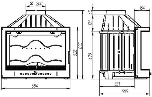 Каминная топка Ferlux 720_2 Каминная топка Ferlux 720_2