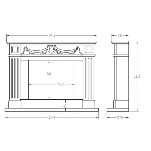 Портал для камина Carmona CM-47_1 Портал для камина Carmona CM-47_1
