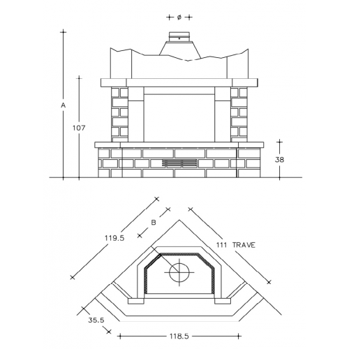 Каминная облицовка Piazzetta Asti_1 Каминная облицовка Piazzetta Asti_1
