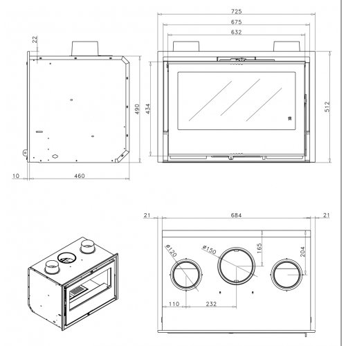 Каминная топка Rocal RCr 70 Graffiti_1 Каминная топка Rocal RCr 70 Graffiti_1