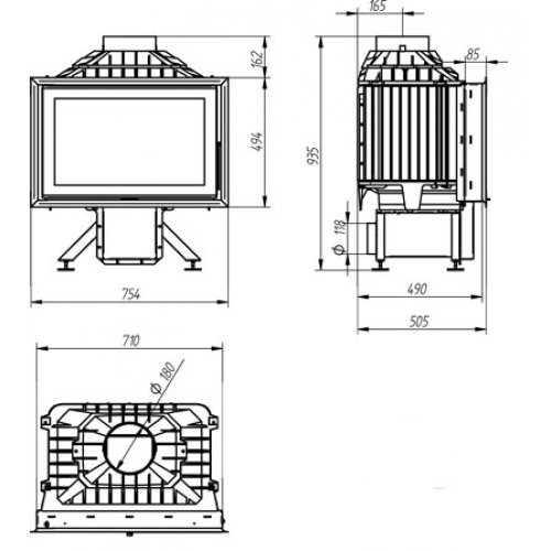Каминная топка Ferlux C-40_1 Каминная топка Ferlux C-40_1
