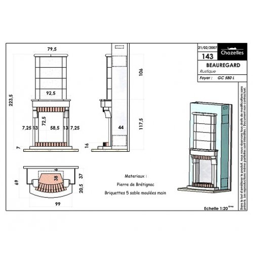 Каминная облицовка Chazelles Beauregard_1 Каминная облицовка Chazelles Beauregard_1