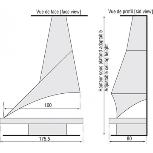 Камин JC Bordelet Elisa 981 (пристенный, с открытым очагом)_1 Камин JC Bordelet Elisa 981 (пристенный, с открытым очагом)_1