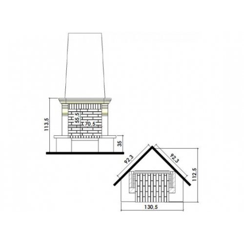 Каминная облицовка Chazelles CS 11_1 Каминная облицовка Chazelles CS 11_1