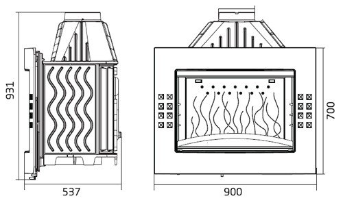 Каминная топка Invicta Decor Caro 900 (Инвикта Декор Каро 900)_1 Каминная топка Invicta Decor Caro 900 (Инвикта Декор Каро 900)_1