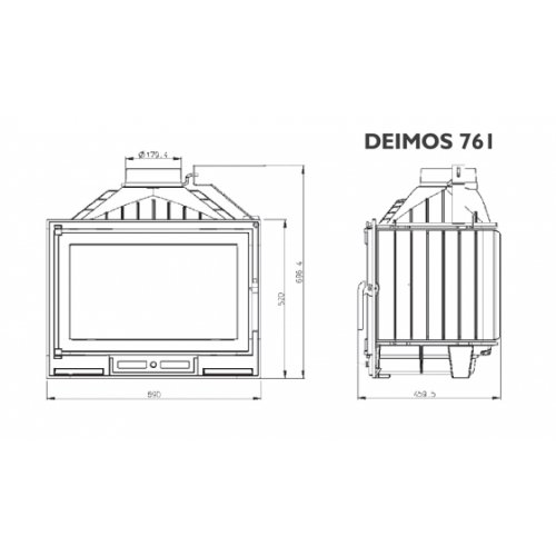 Каминная топка NordFlam Deimos_1 Каминная топка NordFlam Deimos_1