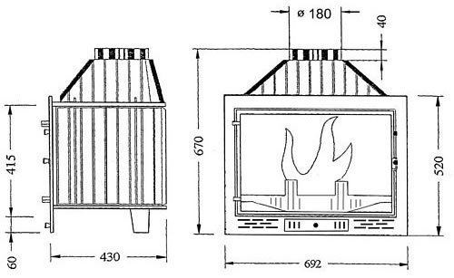 Каминная топка Ferlux C-20_1 Каминная топка Ferlux C-20_1