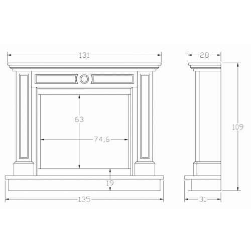 Портал для камина Carmona CM-27_1 Портал для камина Carmona CM-27_1