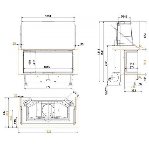 Каминная топка Brunner Panorama 51/25/101/25_2 Каминная топка Brunner Panorama 51/25/101/25_2