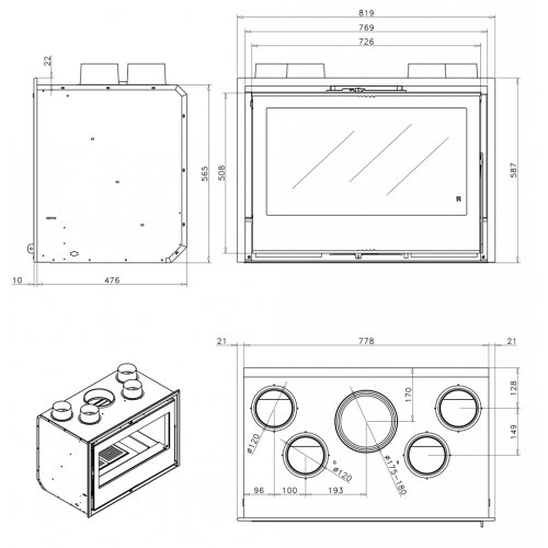 Каминная топка Rocal RCr 80 Graffiti_1 Каминная топка Rocal RCr 80 Graffiti_1