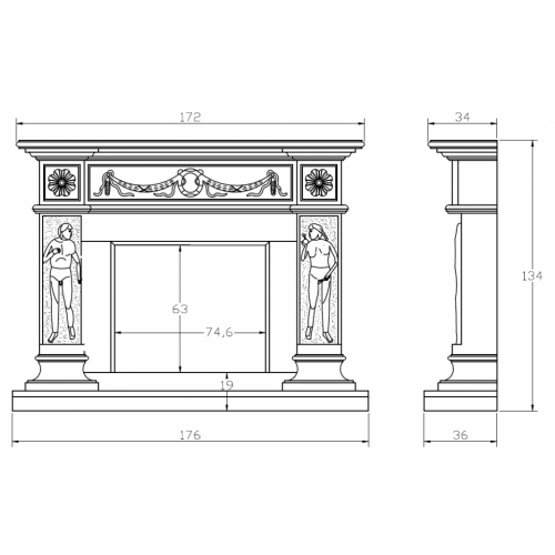 Портал для камина Carmona CM-39_1 Портал для камина Carmona CM-39_1