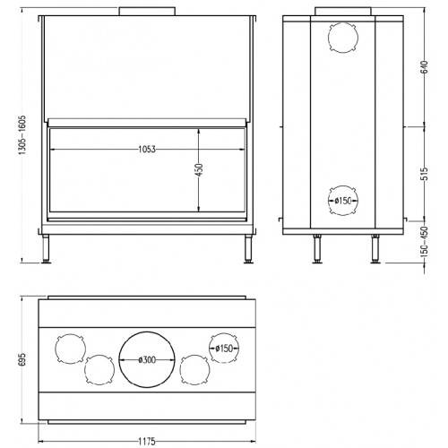Каминная топка Hark Radiante 1150/2 H_1 Каминная топка Hark Radiante 1150/2 H_1