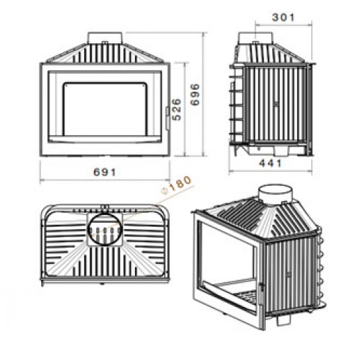 Каминная топка Liseo L7 CL_1 Каминная топка Liseo L7 CL_1